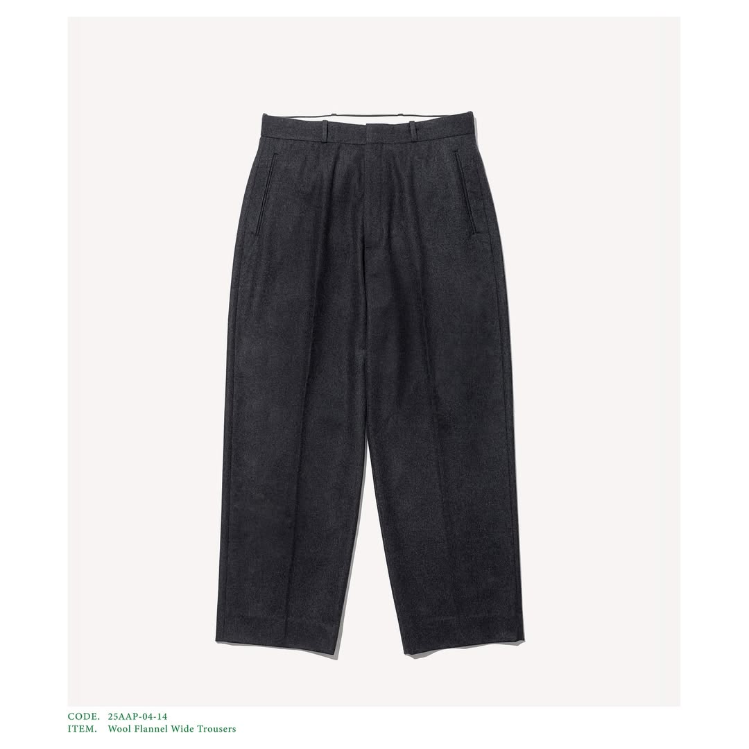 A.PRESSE 25AW Wool Flannel Wide Trousers